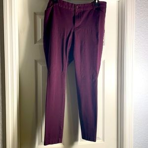 Deep purple colored pants